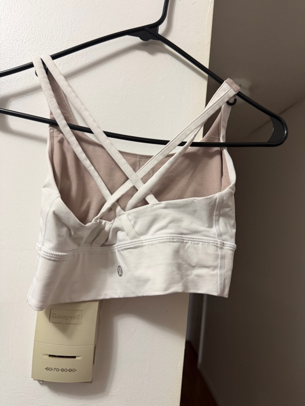 lululemon athletica Cream and White Strappy Sports Bra